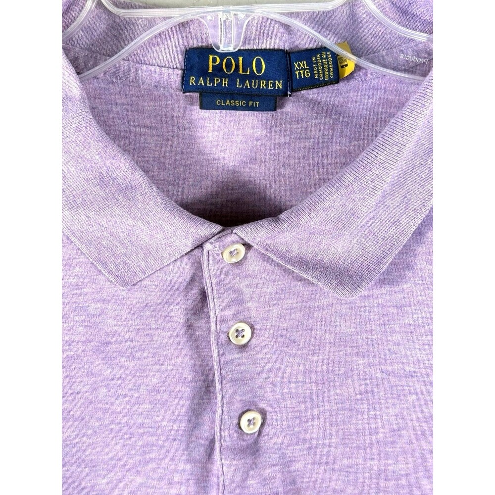 Polo Ralph Lauren Classic Fit Men’s Polo Shirt Purple Lavender  XXL  Minimalist